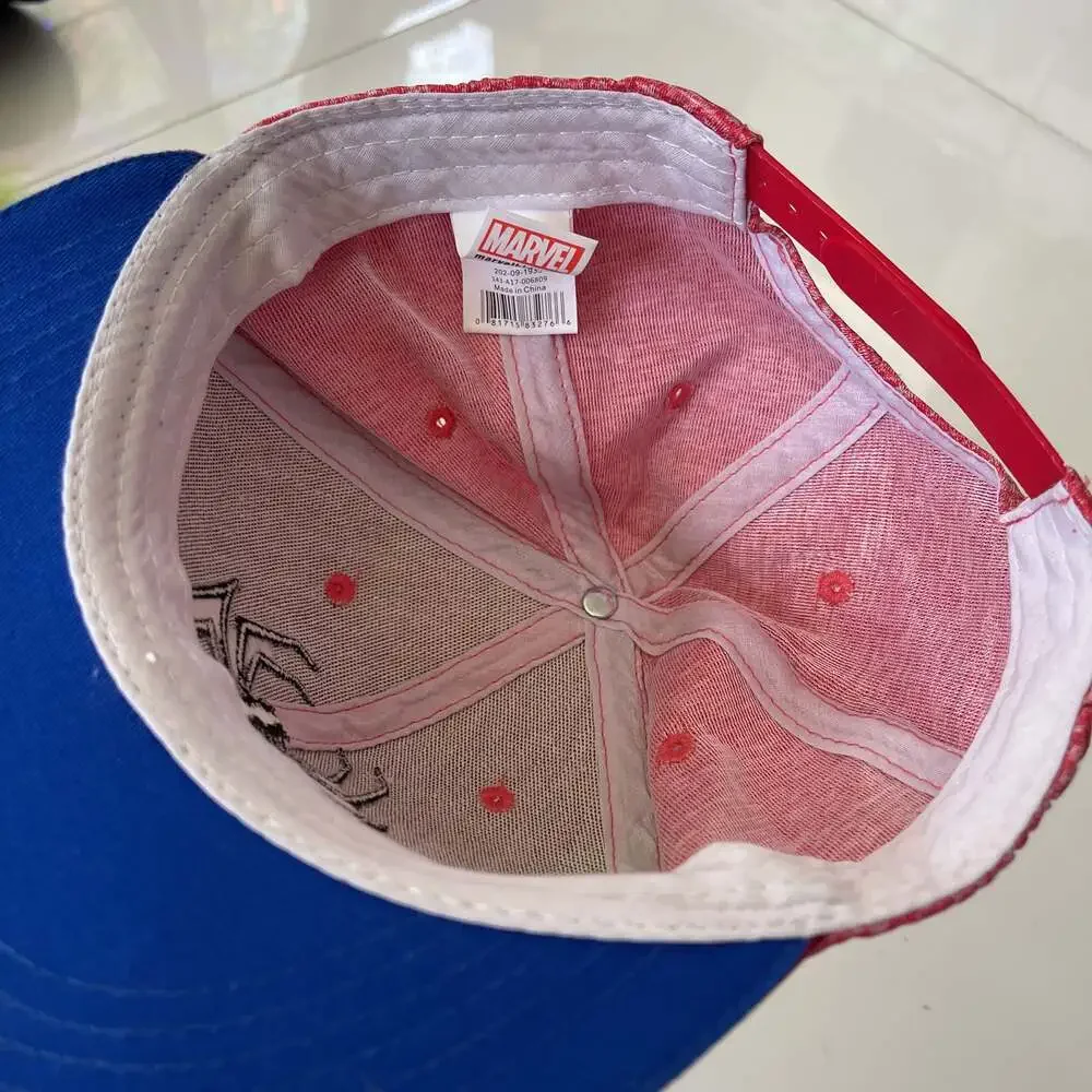 Spider-Man Snapback Hat Red Blue Black Spider Logo